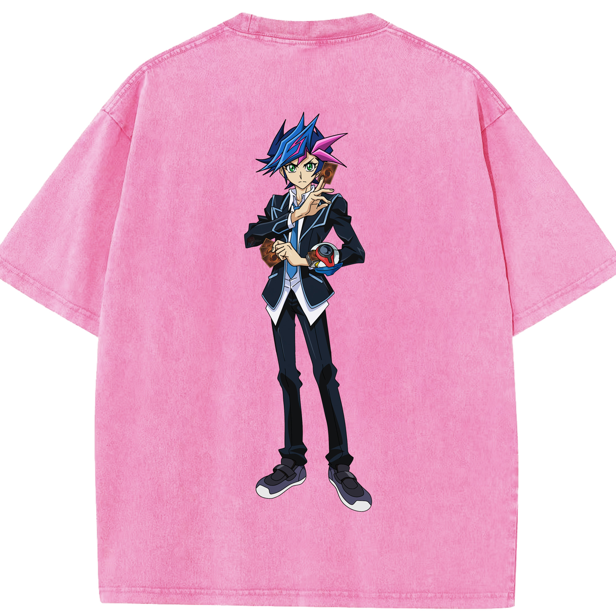 （画像用） 遊☆戯☆王 Yu-Gi-Oh! 綿100% ヴィンテージ風 半袖Tシャツ（背面プリント）